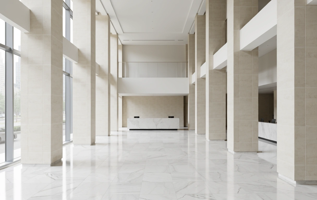 Bank interior atmosphere